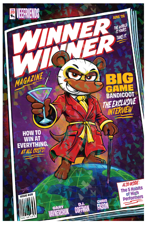 VeeFriends #20: Big Game Bandicoot · Cover A - D.J. Coffman · Cracked Ice /199
