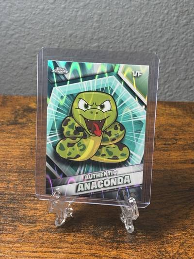 Authentic Anaconda - 2026 VeeFriends Topps Chrome, Aqua Raywave Refractor /199