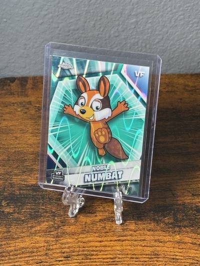 Noble Numbat - 2026 VeeFriends Topps Chrome, Aqua Raywave Refractor /199