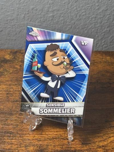 Sensible Sommelier - 2026 VeeFriends Topps Chrome, Blue Refractor /150
