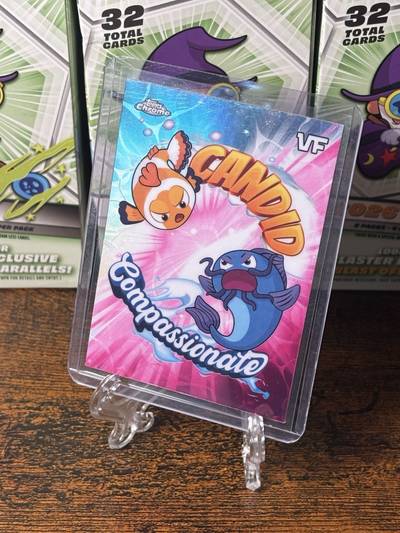 Candid Clownfish / Compassionate Catfish - 2026 VeeFriends Topps Chrome, Balanced Battles