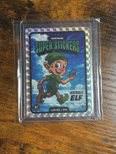 Entrepreneur Elf - 2025 VeeFriends Super Stickers: Manga Series, Base — Manga Clouds /399