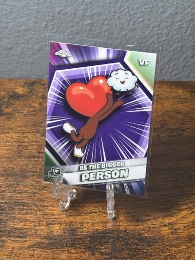 Be The Bigger Person - 2026 VeeFriends Topps Chrome, Purple Refractor /75
