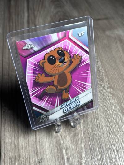 Optimistic Otter - 2026 VeeFriends Topps Chrome, Pink Refractor /250