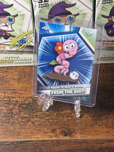 Tough To Beat A Worm From The Dirt! - 2026 VeeFriends Topps Chrome, Blue Refractor /150
