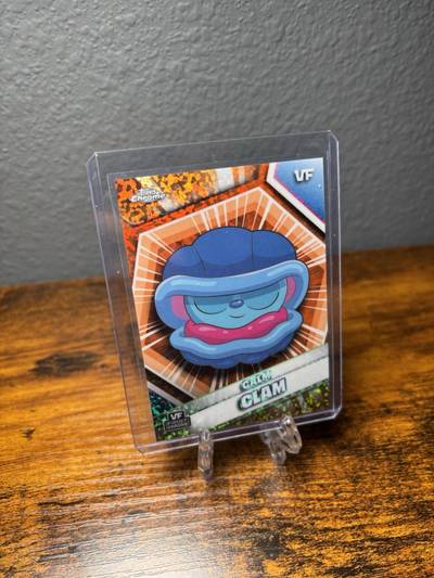 Calm Clam - 2026 VeeFriends Topps Chrome, Orange Mini-Diamond Refractor /25