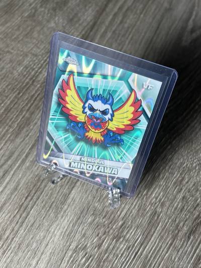 Mindful Minokawa - 2026 VeeFriends Topps Chrome, Aqua Raywave Refractor /199