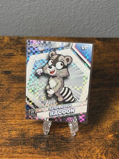 Respectful Racoon - 2026 VeeFriends Topps Chrome, Base X Refractor (Mega Only)