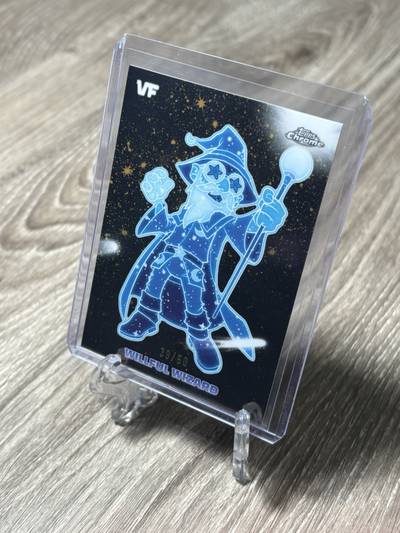 Willful Wizard - 2026 VeeFriends Topps Chrome, Gold Refractor /50