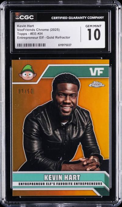 Kevin Hart - 2025 VeeFriends Topps Chrome, Gold Refractor /50